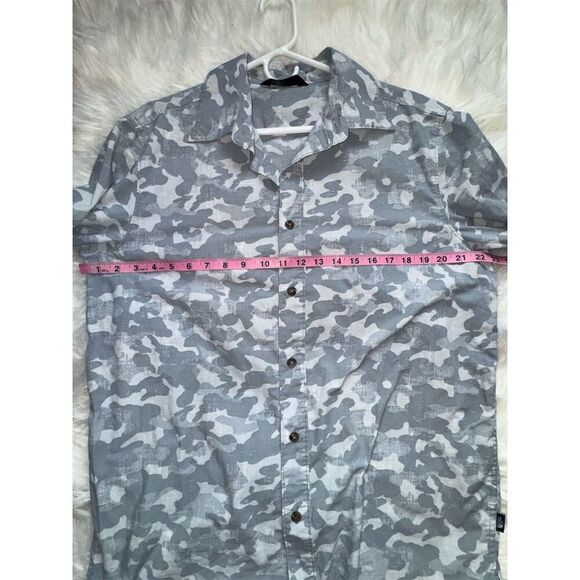 The North Face Men's Military Army Hiking Camo Print Button-Up Shirt Gray Size L - Picture 5 of 8